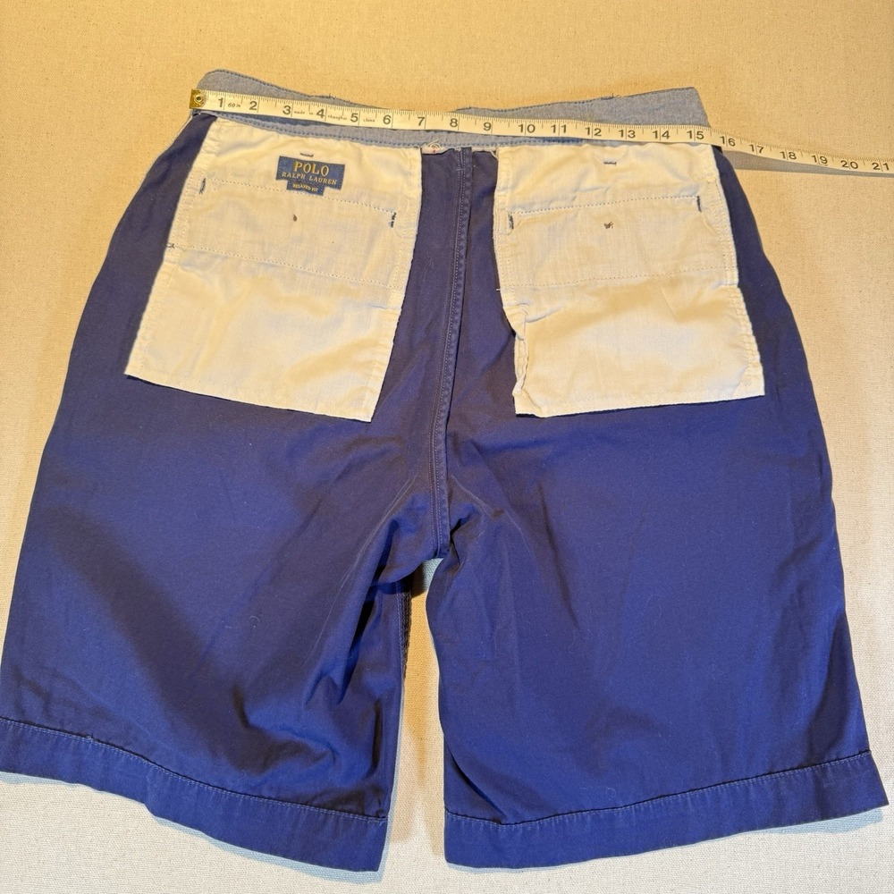 Polo Ralph Lauren Men's Shorts Size 31 Blue 100% Cotton Chino Style Classic - Picture 7 of 8